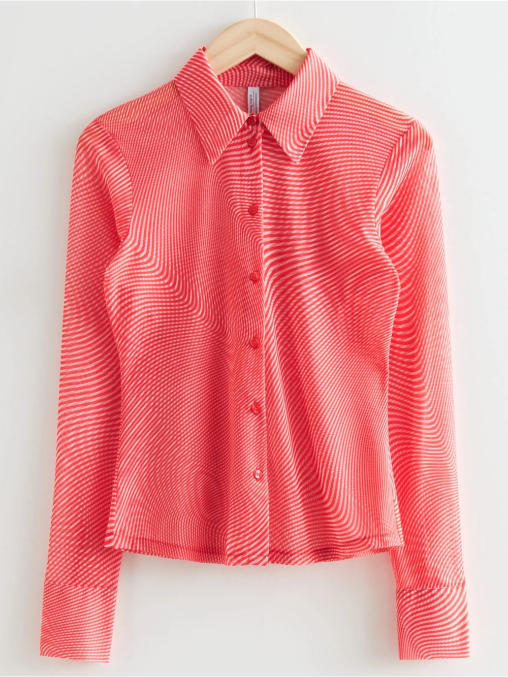 Anthro & Other Stories illusion sheer shirt